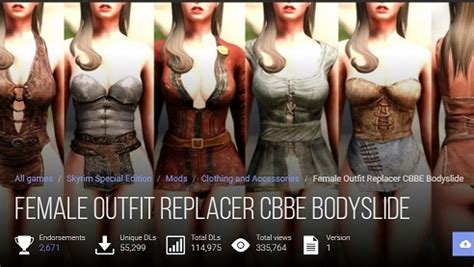 female outfit replacer|female outfit replacer cbbe bodyslide.